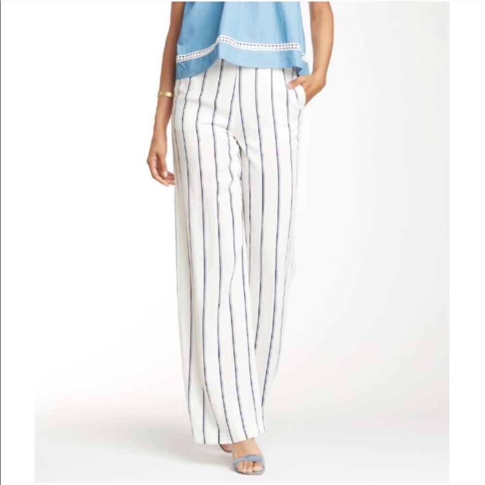 Dress Forum White Striped Pants